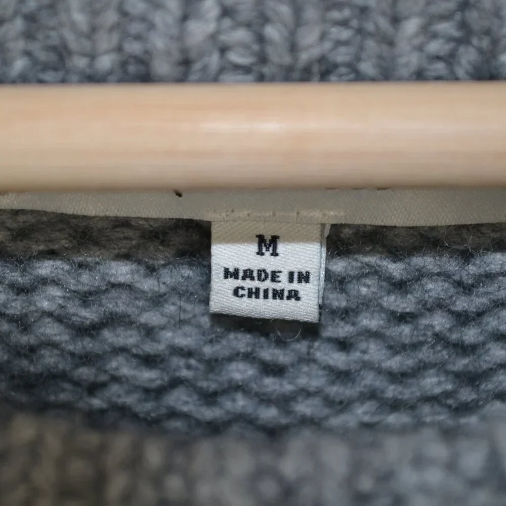 Madewell Wool Alpaca Blend Crewneck Pullover Sweater Womens M Long Sleeve Gray - Picture 8 of 9